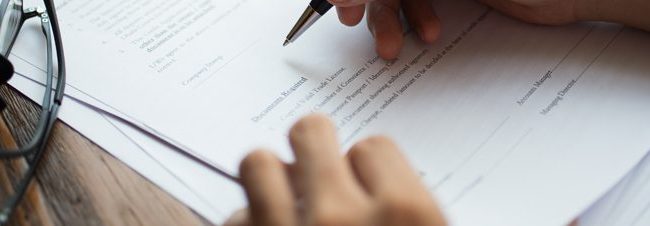 signing a document to finalize a costs agreement