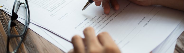 signing a document to finalize a costs agreement